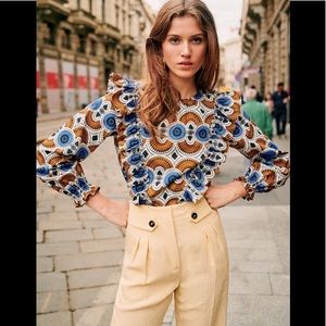 SOLD! Sézane Armando Trousers Pants Cream/ Beige